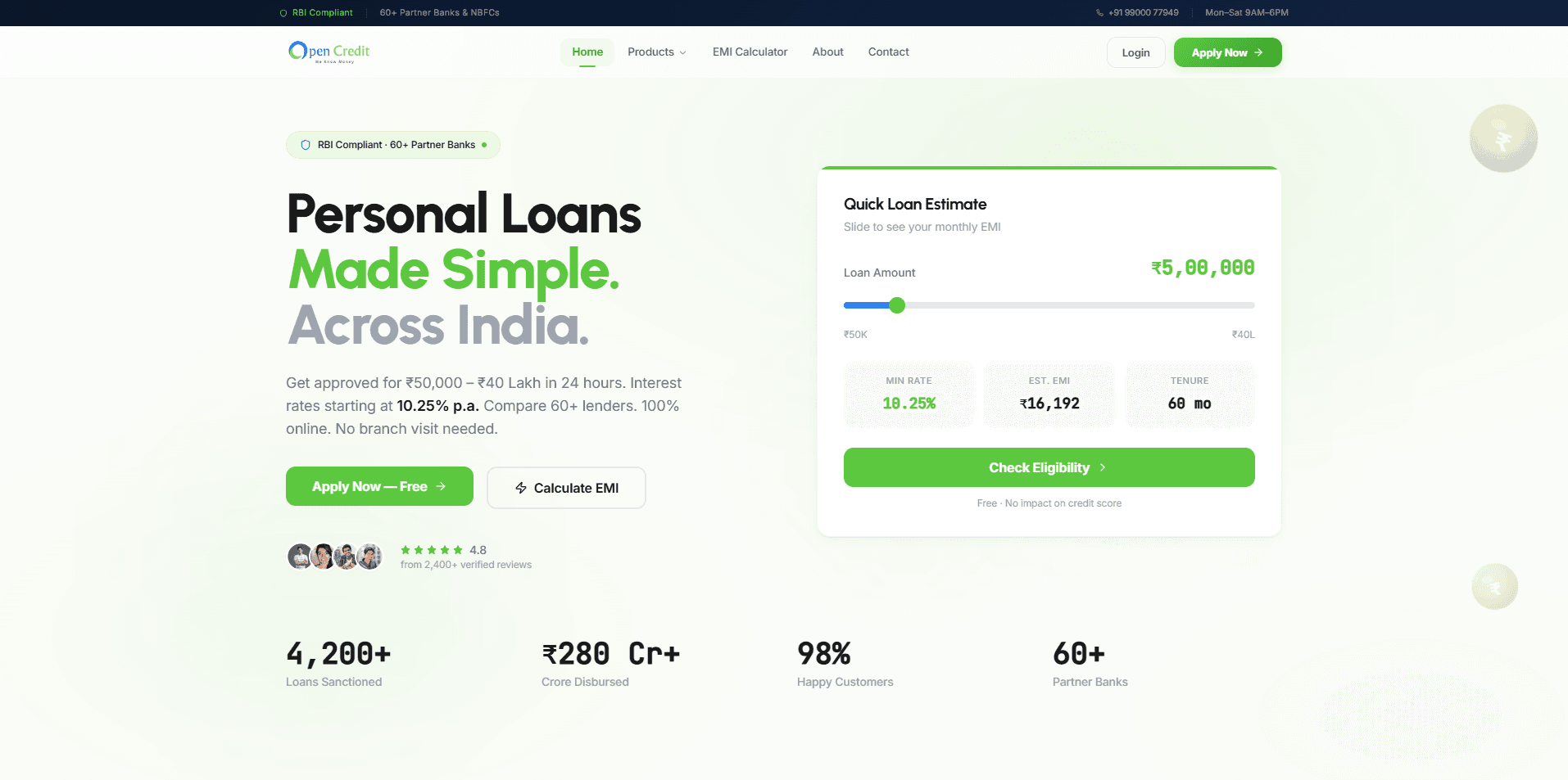 OpenCredit — Fintech website built by ITBIZONE